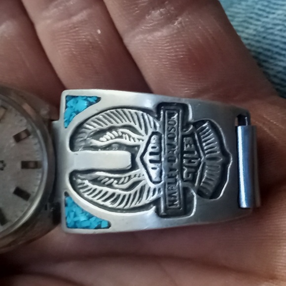 Vintage Wyler watch with Harley Davidson band - Picture 4 of 5